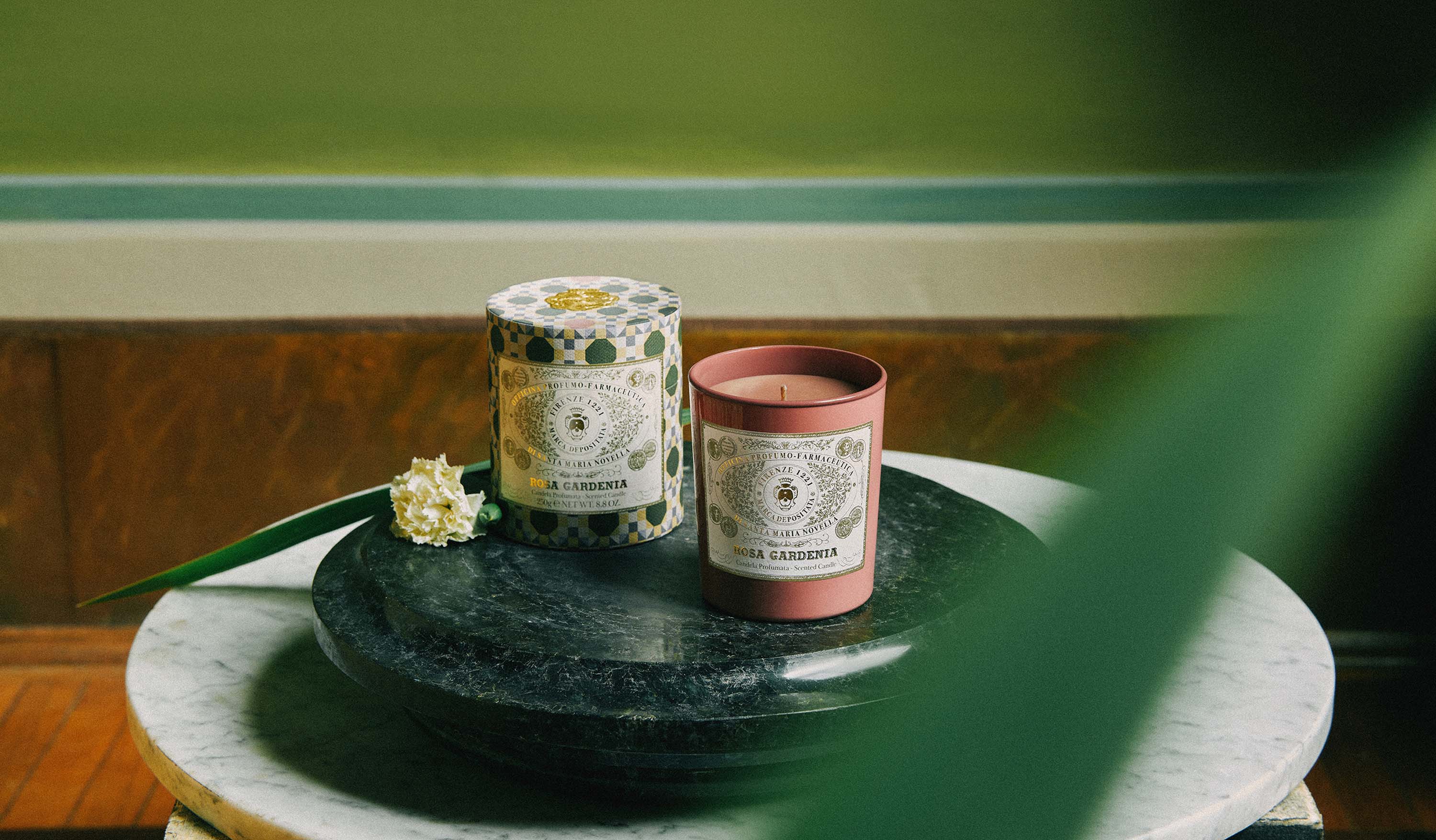 Rosa Gardenia Scented Candle - Santa Maria Novella