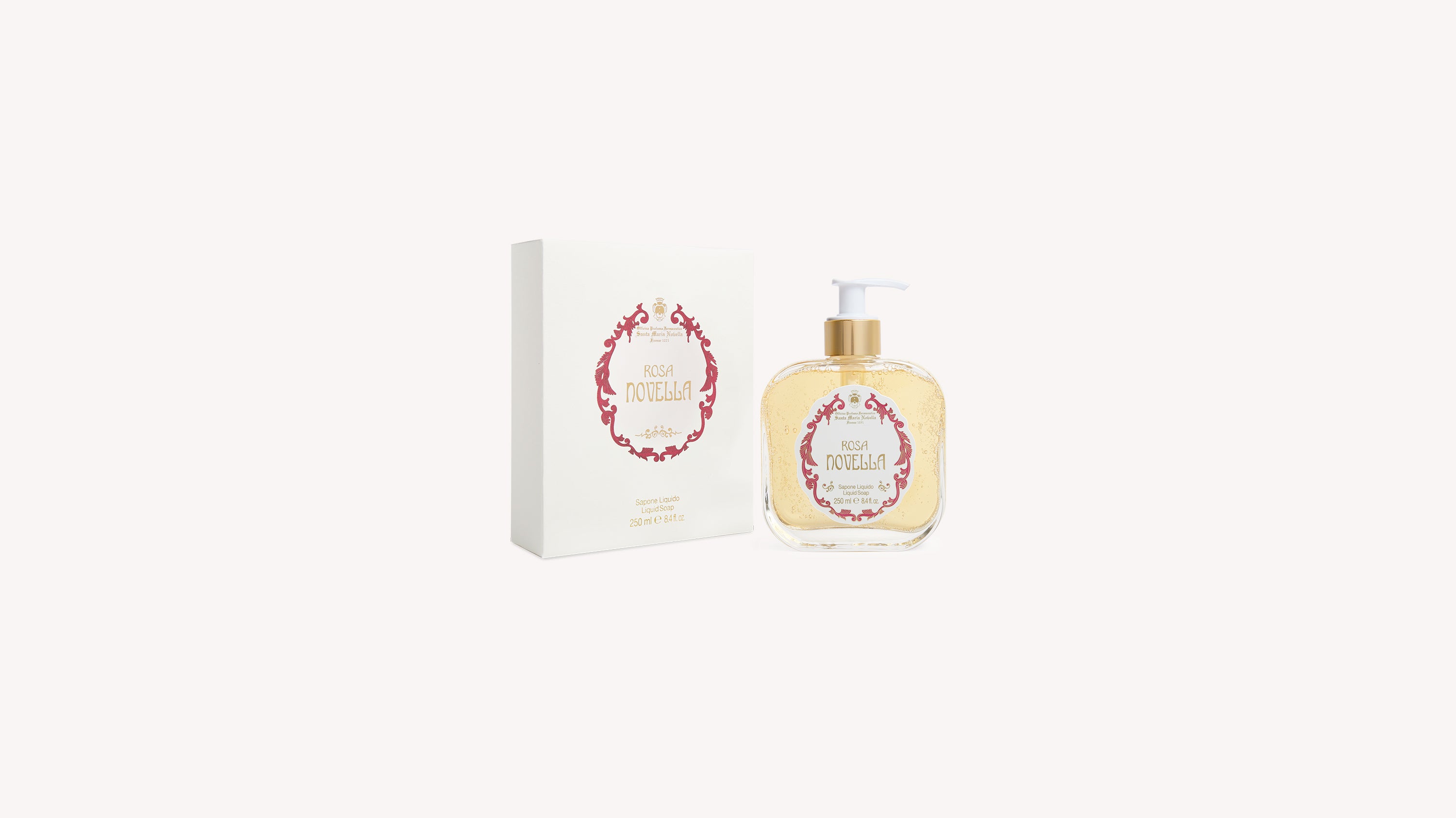 Rosa Novella Glass Liquid Soap