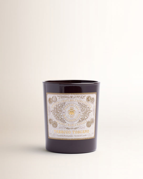 Candela Tabacco Toscano in Vetro