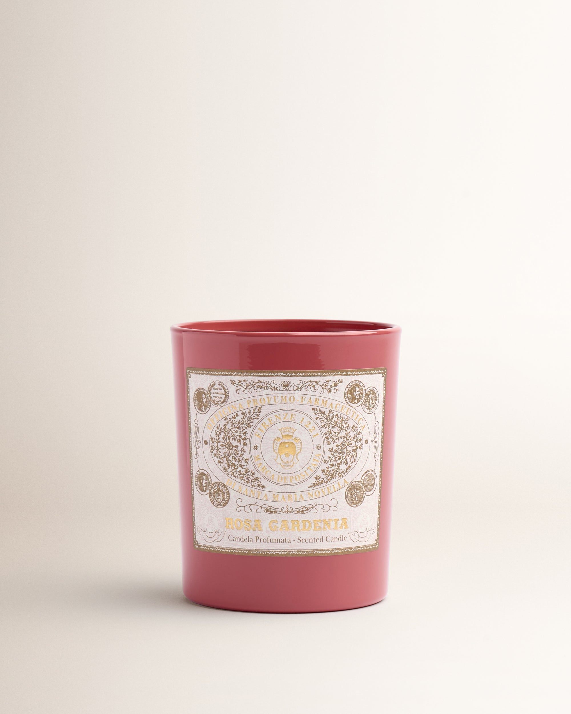 Candela Rosa Gardenia in Vetro