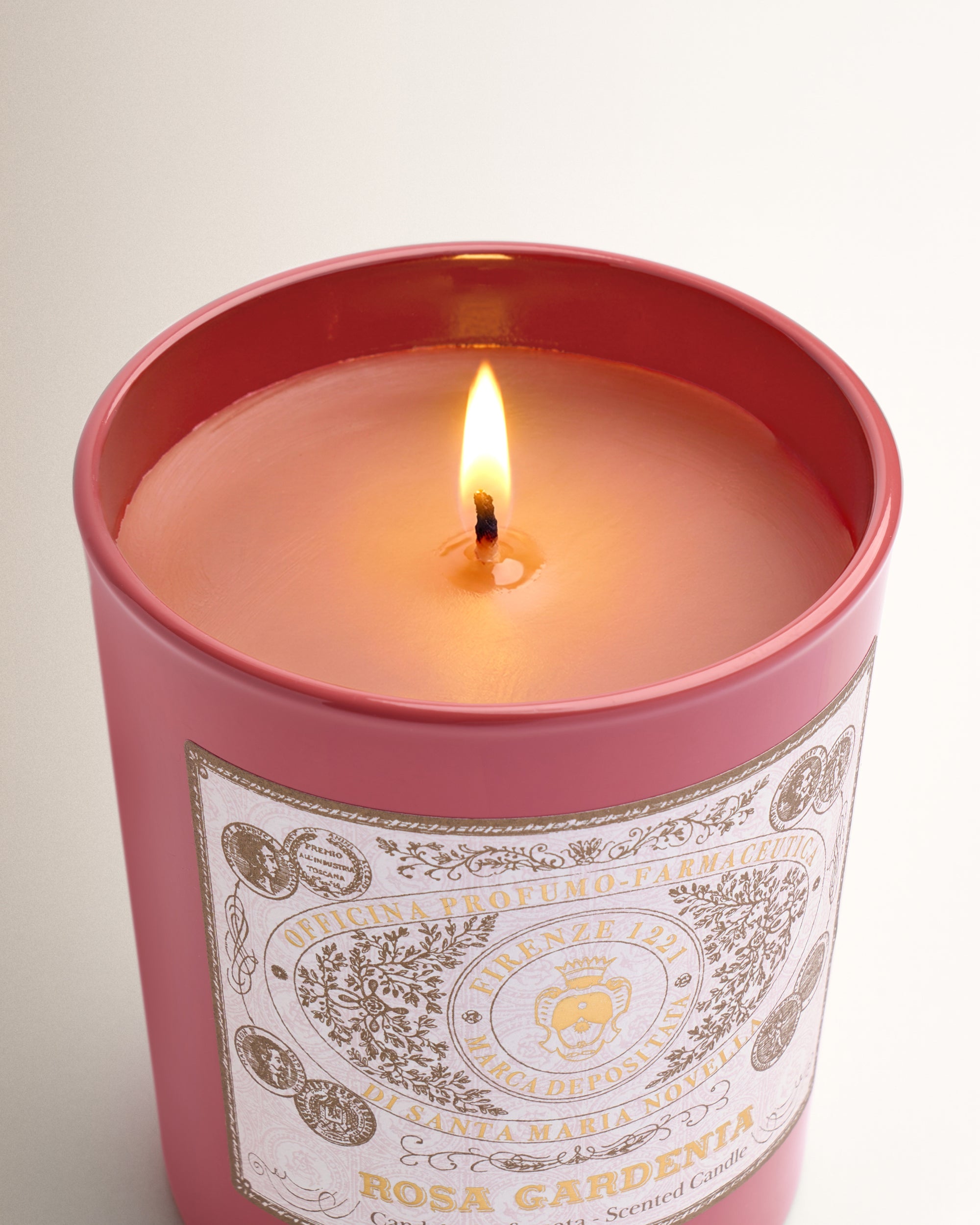 Kerze Rosa Gardenia im Glas