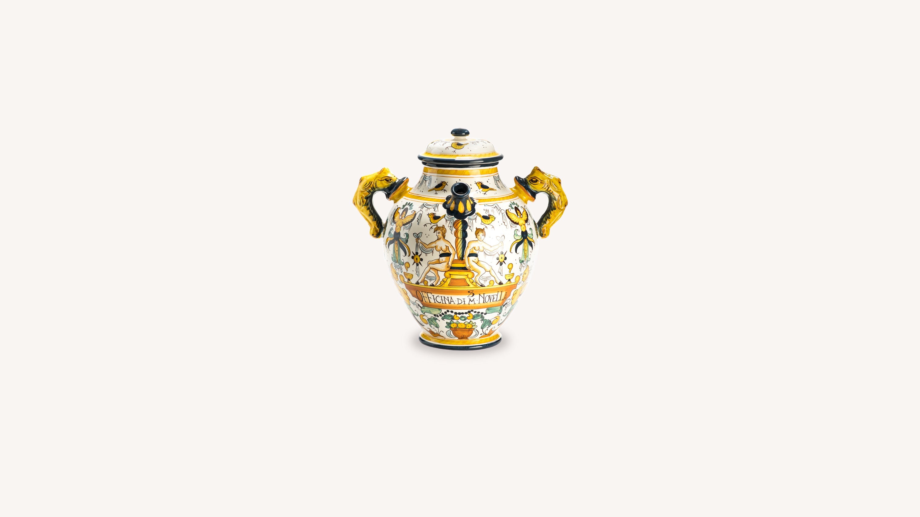 Ceramic Vase with Rectangular Decoration
