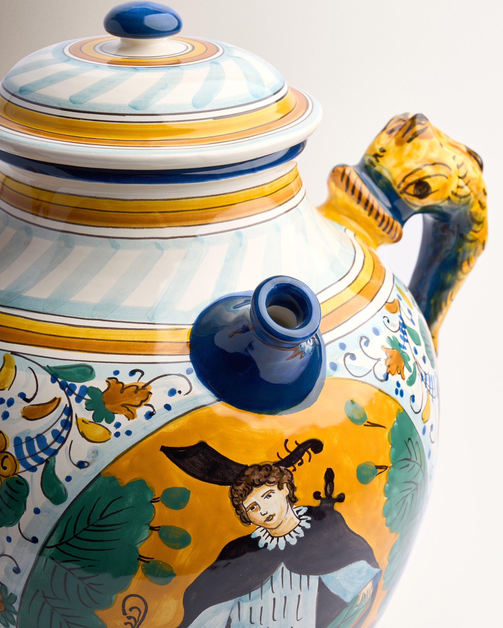 Keramik-Apothekervase mit Hl. Petrus Märtyrer