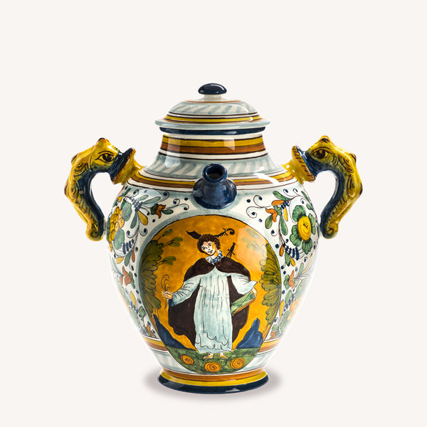 Vase en Céramique Avec Saint Pierre le Martyr