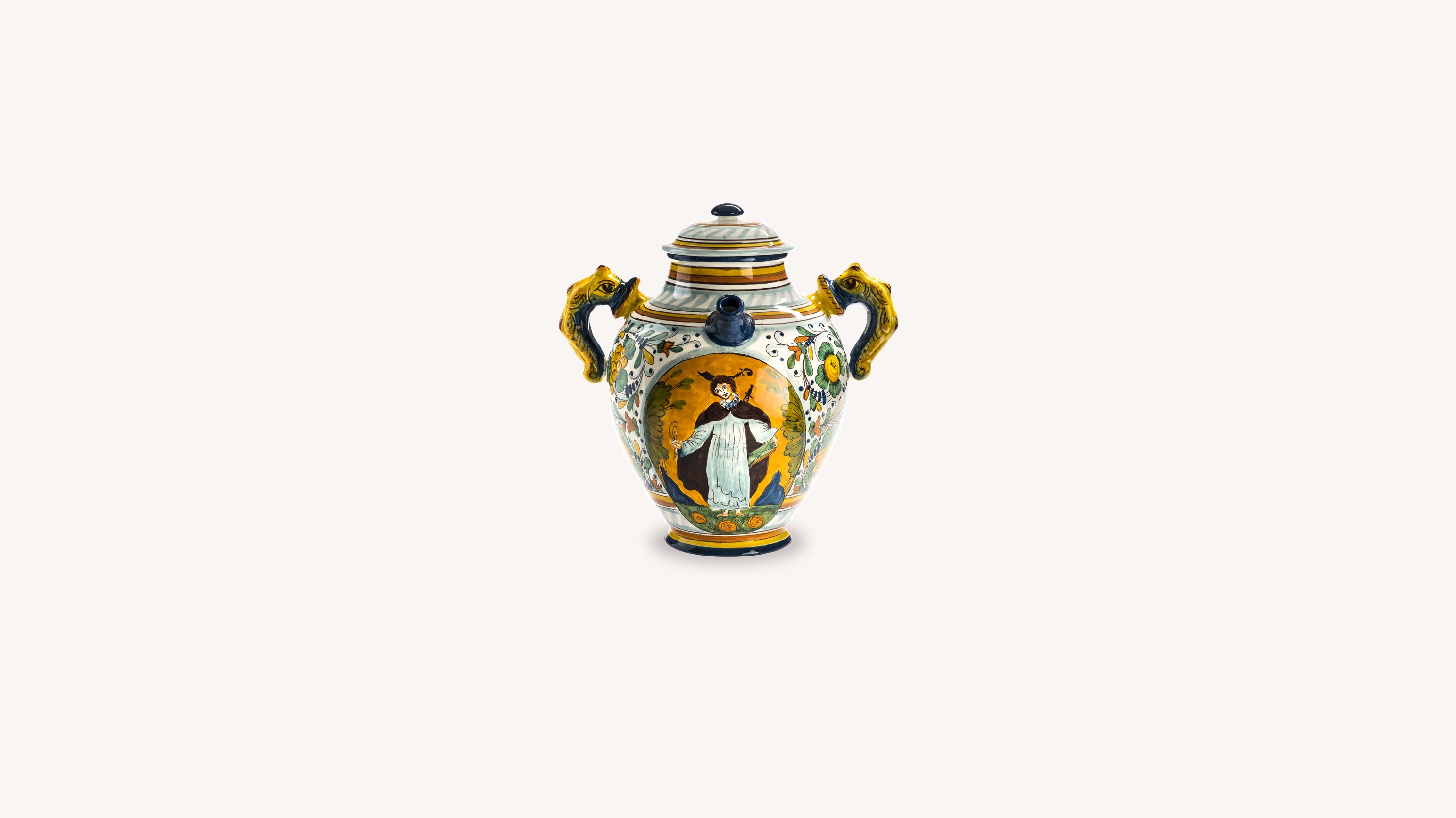 Ceramic Vase With St. Peter The Martyr Decoration