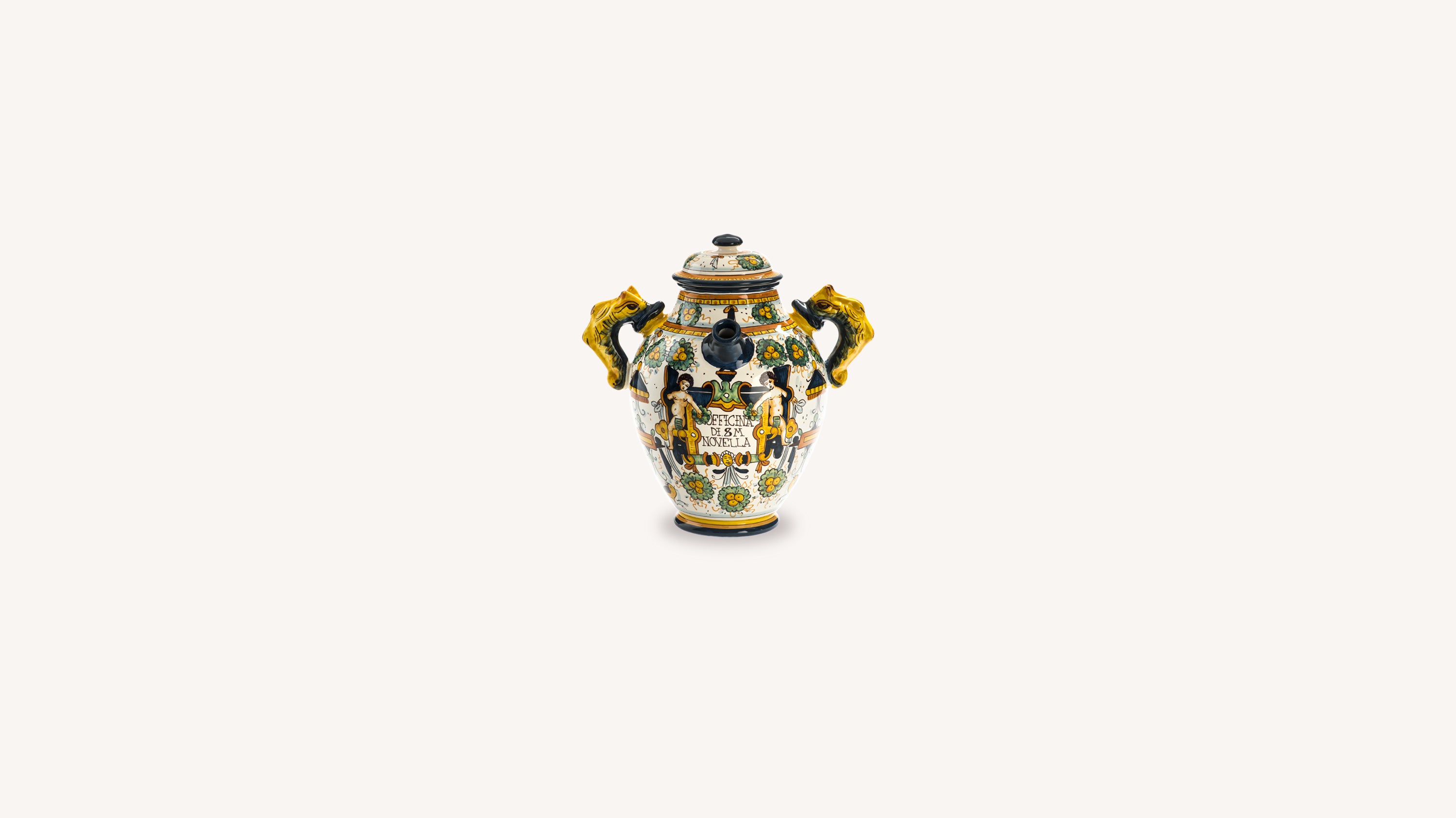Ceramic Vase With Square Decoration