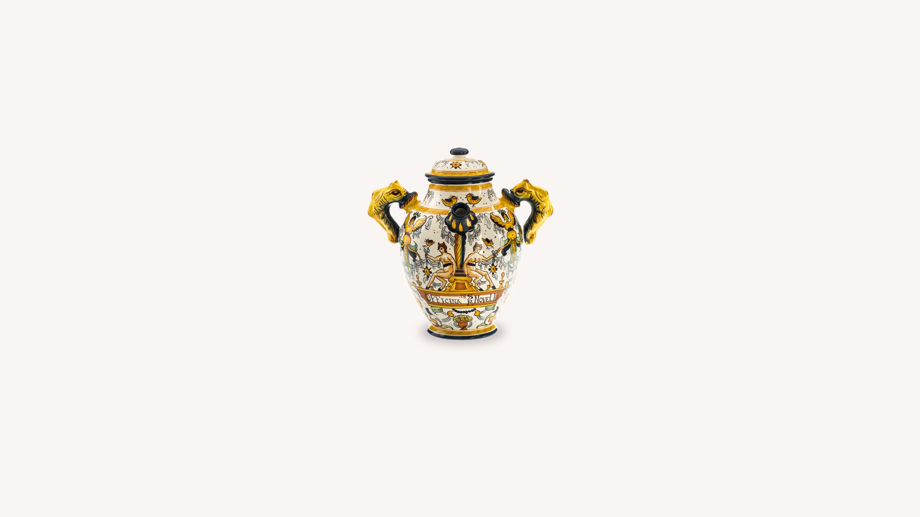 Vase en Céramique à Décor Rectangulaire